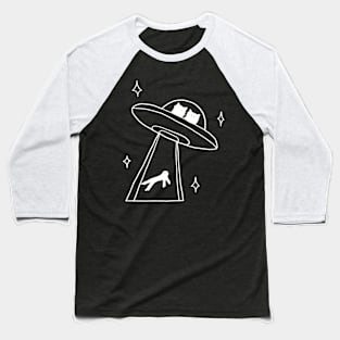 cat alien abduction line art Baseball T-Shirt